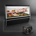 Thumbnail image #3 for Howard-McCray 34N Series 72-Inch Double Duty Remote Deli Meat & Cheese Service Case with Straight Glass, Black Exterior, and LED Lighting
