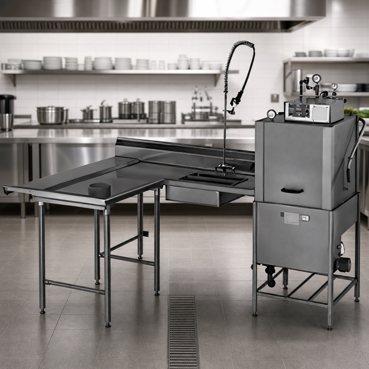 Product image #3 for Spec-Master SDTLL-108-14/3 Soiled Dishtable, Island Design, Left-to-Right Operation
