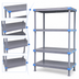 Thumbnail image #3 for Quantum Millenia 4-Shelf Stationary Polymer Shelving Starter Unit, 48 x 18 x 62 Inches, Gray