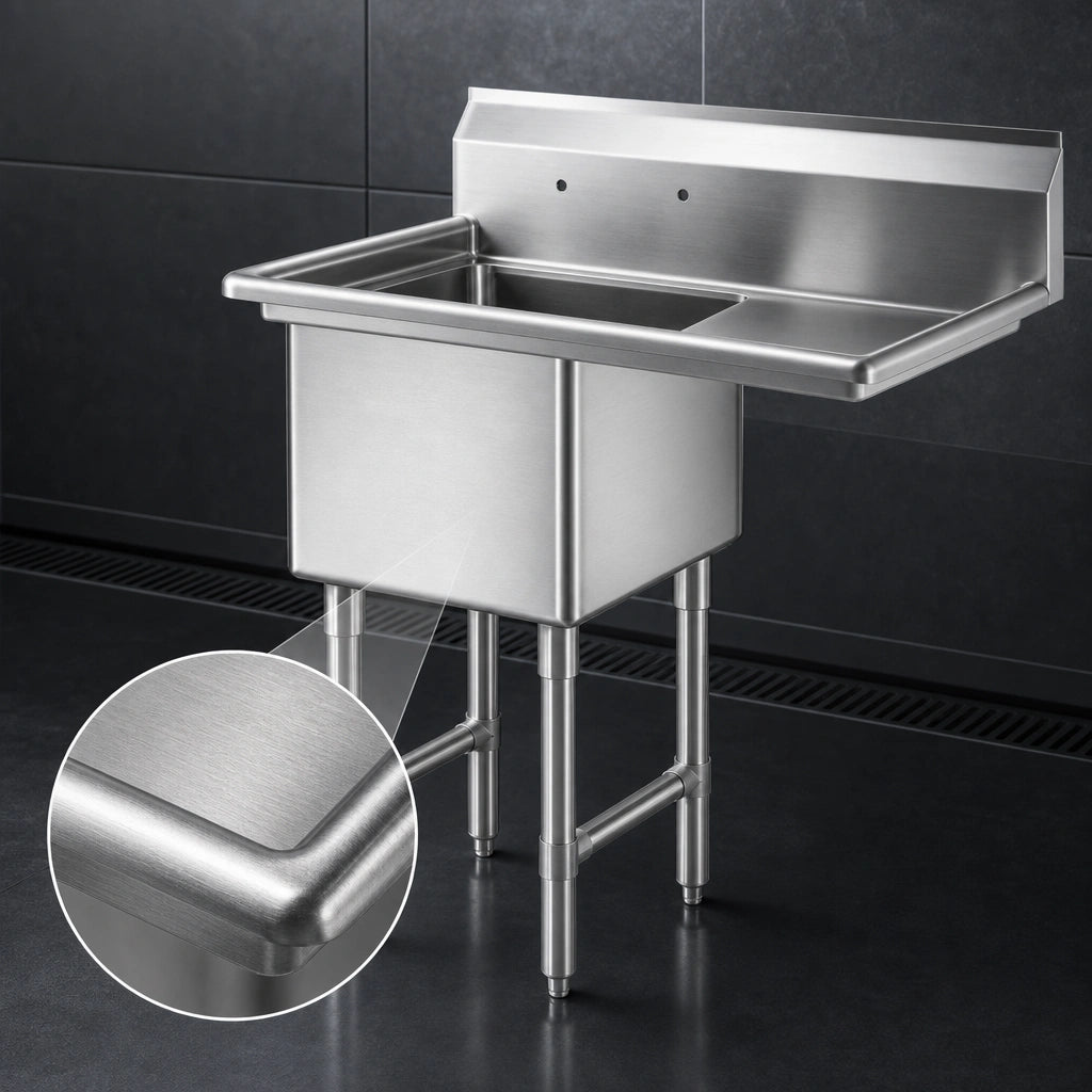 18-Gauge 304 Stainless Steel Construction