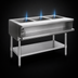 Thumbnail image #3 for Eagle Group 3-Pan Liquid Propane Water Bath Hot Food Table with Open Base and Cutting Board, 48 x 30-1/2 Inches