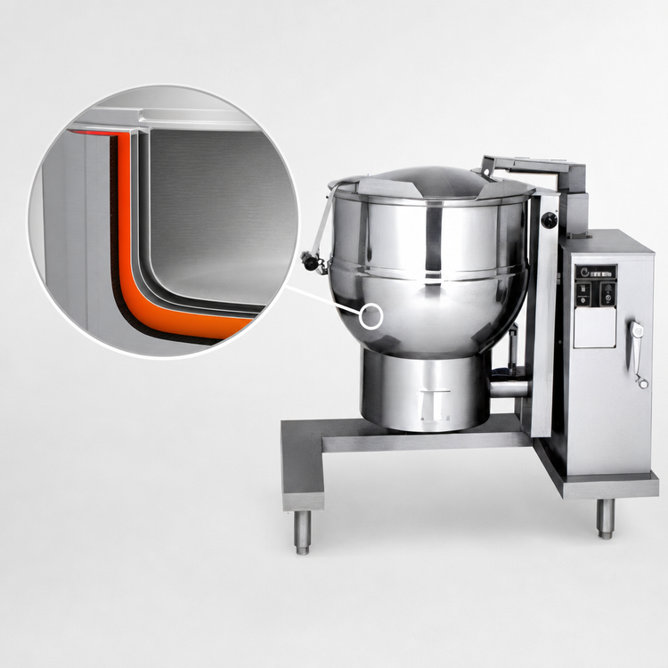 Product image #3 for Groen DH-40C 40 Gallon Gas Tilting Steam Jacketed Kettle, Classic Controls
