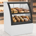 Thumbnail image #3 for Beverage Air CDR3HC-1-W-D Dry Deli/Bakery Display Case, 37 1/4" Wide, Curved Front Glass, White Exterior, 2 Adjustable Shelves