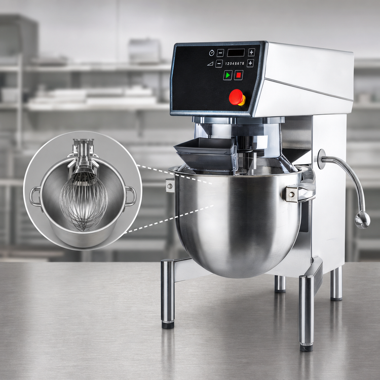 Product image #3 for Varimixer KODIAK V20KT 20 Qt Countertop Food Mixer with Variable Speed, Timer, and Attachment Hub
