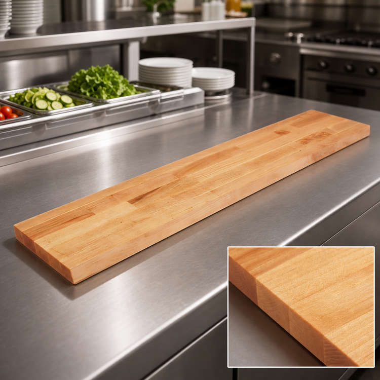Product image #3 for John Boos Steam Table Cutting Board, 60 x 10 Inch, 1-1/4 Inch Thick, Northern Hard Rock Maple