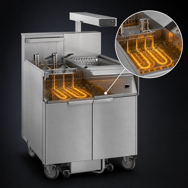 Product image #3 for Imperial Electric Floor Model Fryer with Built-In Filter System, Dump Station, and 75 lb Capacity