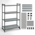 Thumbnail image #3 for Cambro Camshelving® Basics Plus 4-Tier Solid Stationary Starter Unit, 30W x 24D x 72H, Brushed Graphite