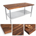 Thumbnail image #3 for John Boos 60-Inch x 30-Inch American Black Walnut Wood Top Work Table with Adjustable Undershelf