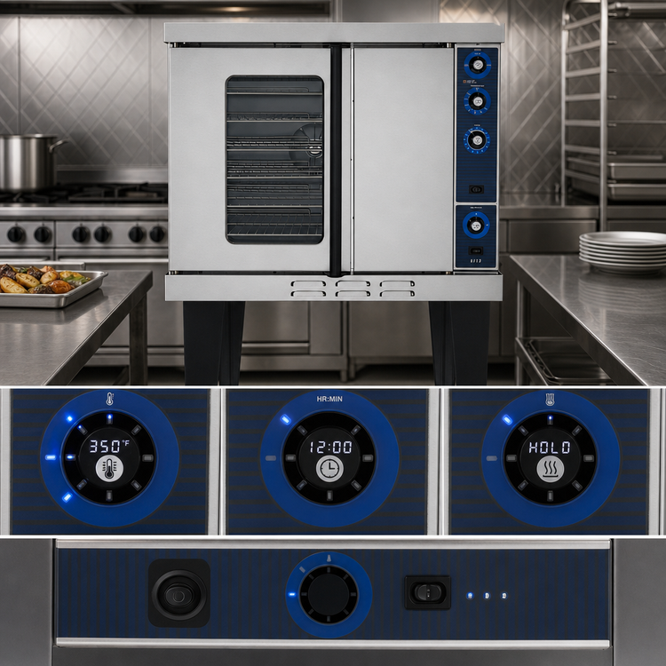 Product image #3 for Duke 613-G1XX Single Deck Full-Size Gas Convection Oven with Solid State Controls