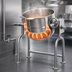 Thumbnail image #3 for Legion TWU-40 40-Gallon Direct Steam Tilting Kettle, 2/3 Jacketed, 304 Stainless Steel, U-Frame Mounted