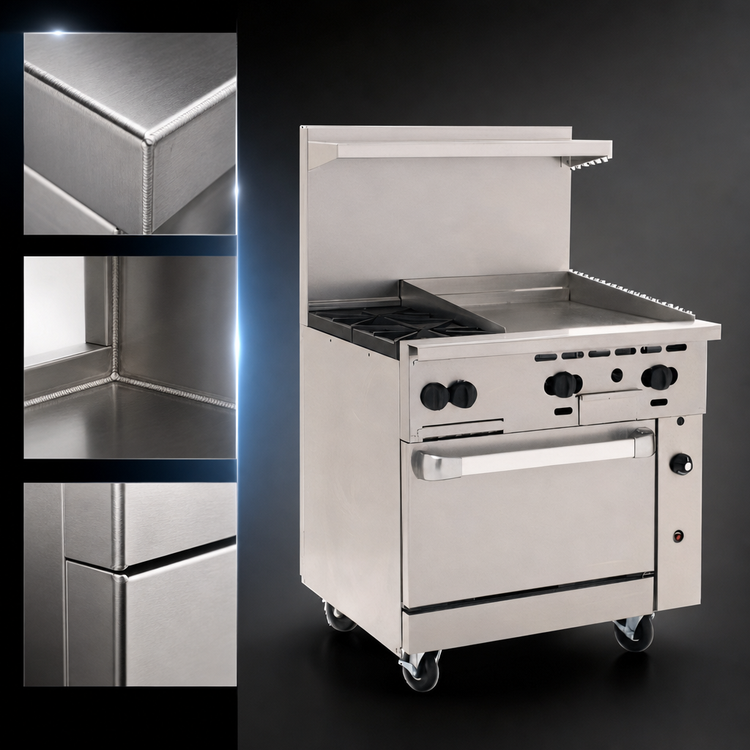 Product image #3 for Wolf Challenger XL 36-Inch Gas Restaurant Range with 2 Open Burners, 24-Inch Griddle, and Standard Oven