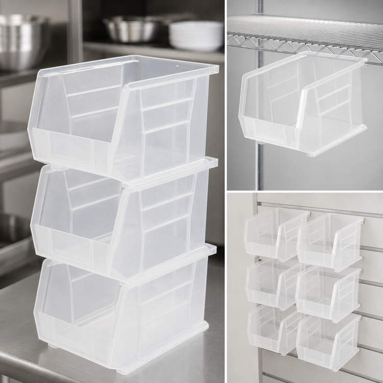 Product image #3 for Metro Clear Stacking or Hanging Supply Bin, 10-3/4 x 8-1/4 x 7 Inch