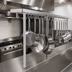 Thumbnail image #3 for John Boos Square Table-Mount Stainless Steel Pot Rack with 33 Double Hooks