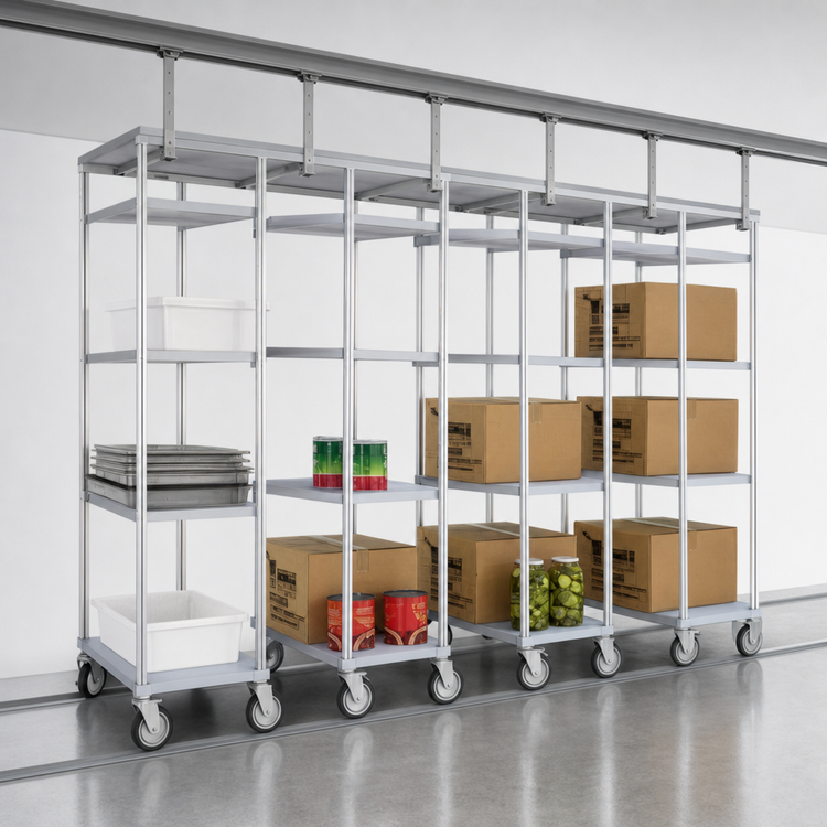Product image #3 for Master Trak Overhead Track High-Density Storage Mobile Unit Kit for 30-Inch Deep Shelves