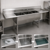 Thumbnail image #3 for Advance Tabco Special Value Series 3-Compartment Fabricated Sink with Left and Right Drainboards, 102-Inch Overall