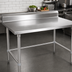 Thumbnail image #3 for John Boos Stallion 108-Inch x 30-Inch Stainless Steel Work Table with 5-Inch Backsplash and Safety Edge