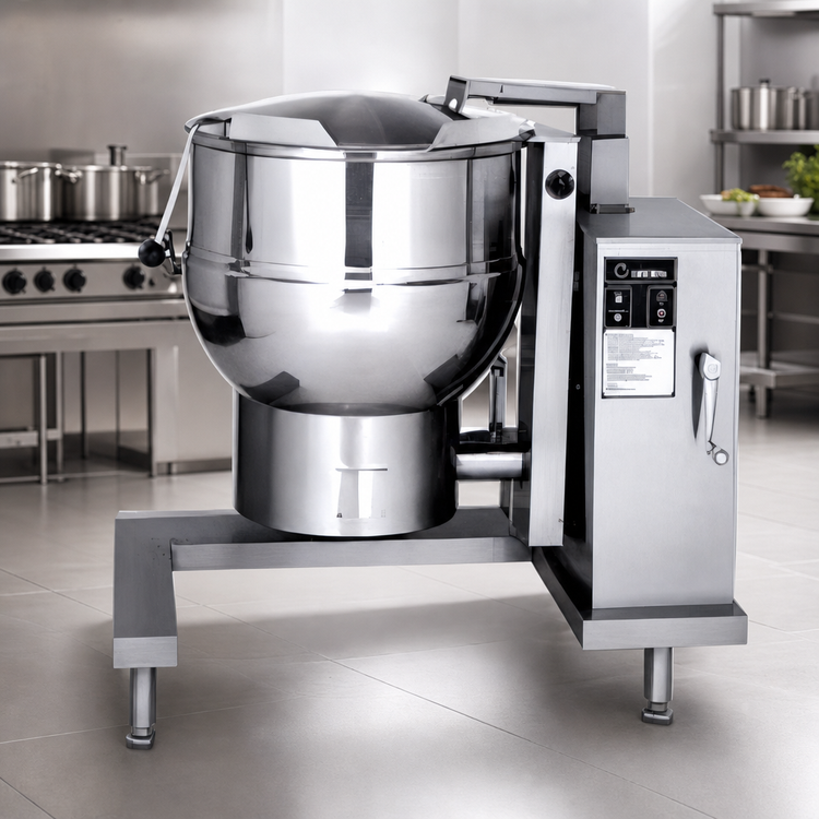 Product image #3 for Groen DH-20C 20-Gallon Gas Floor Model Steam Jacketed Kettle with Manual Crank Tilt and Classic Electronic Controls