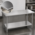 Thumbnail image #3 for Advance Tabco 84-Inch x 24-Inch Flat Top Stainless Steel Work Table with Adjustable Undershelf
