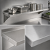 Thumbnail image #3 for John Boos Stallion 96 Inch Wall-Mounted 430 Stainless Steel Wall Shelf with Safety Edge Front