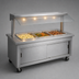 Thumbnail image #3 for Vollrath 2-Series Affordable Portable 3-Well Hot Food Station with Buffet Breath Guard, Lights, and Sliding Door Storage, Brushed Aluminum