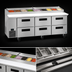 Thumbnail image #3 for Hoshizaki Steelheart 93-Inch Pizza Prep Table with 6 Drawers