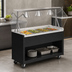 Thumbnail image #3 for Vollrath 2-Series Affordable Portable 60-Inch 4-Pan Non-Refrigerated Cold Food Station with Buffet Breath Guard and Open Storage Base, Granite Finish