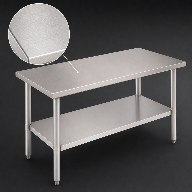 Product image #3 for John Boos Stallion FBLS3018 30-Inch x 18-Inch Stainless Steel Work Table with Adjustable Undershelf