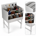 Thumbnail image #3 for John Boos Slim-Line Freestanding Underbar Liquor Bottle Display Unit, 12 x 18 x 32-1/2 Inches, 3-Step Stainless Steel