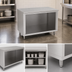 Thumbnail image #3 for John Boos Stainless Steel Cabinet Base Work Table with Open Front and Safety Edge, 72 x 30 Inches