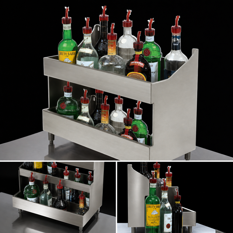 Product image #3 for Advance Tabco Underbar Basics™ 30-Inch Double-Tier Stainless Steel Speed Rail