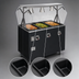 Thumbnail image #3 for Vollrath 2-Series Affordable Portable Deluxe 3-Well Mobile Hot Food Station with Buffet Style Breath Guard