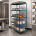 Thumbnail image #3 for Eagle QuadPLUS 5-Tier Starter Wire Shelving Unit, 36W x 21D x 74H, Blue-Green Hybrid Epoxy Finish