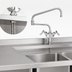 Thumbnail image #3 for Fisher 52841 Deck-Mount Single-Hole Dual-Control Stainless Steel Manual Faucet with 10-Inch Swing Spout