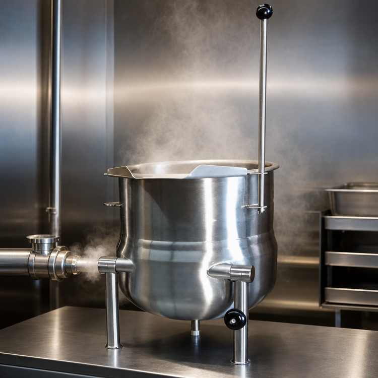Product image #3 for Crown DC-20 20 Gallon Countertop Direct Steam Tilting Kettle