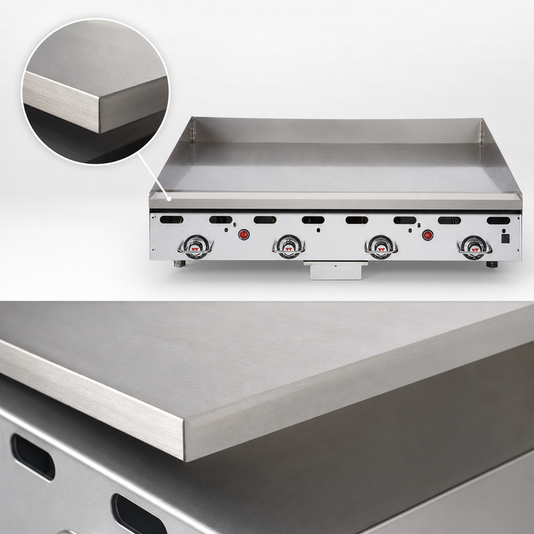 Product image #3 for Vulcan MSA24 Heavy Duty Countertop Gas Griddle with 24 x 24 Inch Smooth Steel Plate, 54,000 BTU