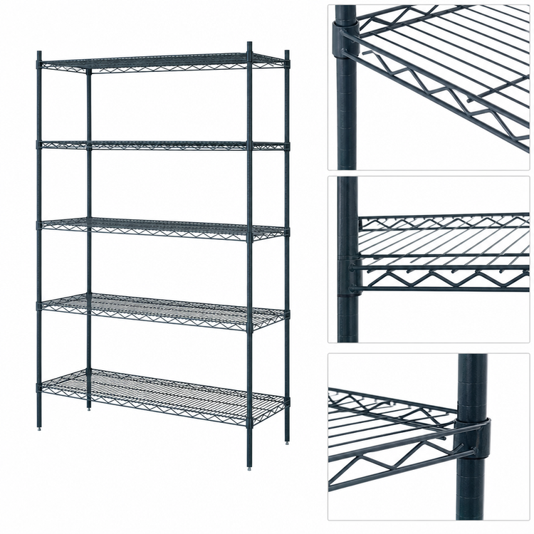 Product image #4 for Metro Super Erecta 36" W x 24" D x 74" H Stationary Starter Wire Shelving Unit with 5 Shelves
