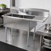 Thumbnail image #3 for BK Resources Two Compartment Stainless Steel Sink with Right Drainboard and 18