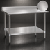 Thumbnail image #3 for Eagle Budget Series 30-Inch x 30-Inch Square Stainless Steel Work Table with Backsplash and Undershelf