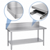 Thumbnail image #3 for Duke 14-Gauge 300 Series Stainless Steel Work Table with 10-Inch Riser & Stainless Undershelf — 72 x 36 Inches