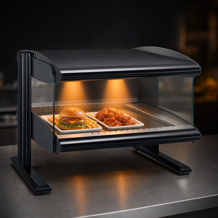 Product image #3 for Hatco Spot On Horizontal Countertop Heated Zone Merchandiser Warmer, 1 Shelf, 6 Zones
