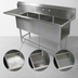 Thumbnail image #3 for John Boos Pro-Bowl 3-Compartment Sink with Left Drainboard, 30