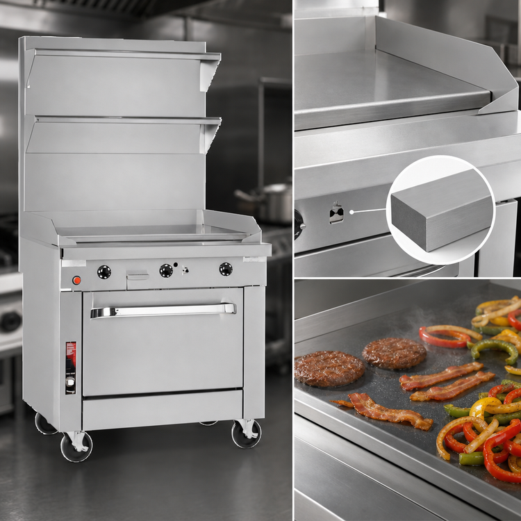 Product image #3 for Southbend Platinum Heavy Duty 32-Inch Gas Range with 1-Inch Griddle Plate and Convection Oven