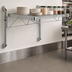 Thumbnail image #3 for Quantum Wall-Mount Cantilever Single Shelf Wire Shelving Unit, 42 x 21 Inch Shelf, Gray Epoxy Antimicrobial Finish
