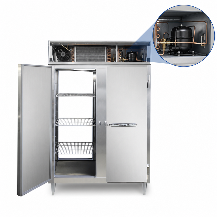 Product image #3 for Continental Refrigerator Designer Line D2FENSAPT 2-Section Wide Pass-Thru Freezer with Solid Doors