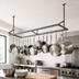 Thumbnail image #3 for John Boos 79-1/4-Inch Ceiling-Mounted Double-Bar Stainless Steel Pot Rack with 14 Double Hooks
