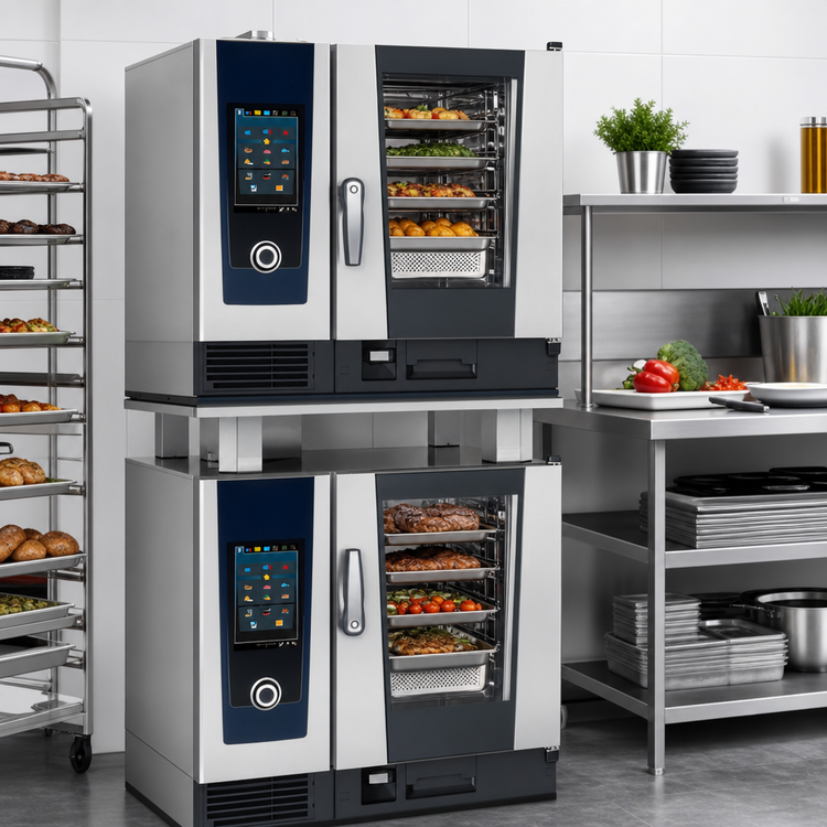 Product image #3 for RATIONAL iCombi Pro Combi-Duo Double-Stack Combi Oven, 6-Half Size + 6-Half Size, Natural Gas, 208/240V, 1-Phase