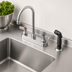 Thumbnail image #3 for T&S Brass 8-Inch Centers Deck-Mount Workboard Faucet with 5-3/4-Inch Swivel Gooseneck and 7-Foot Side Spray Hose