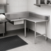 Thumbnail image #3 for John Boos Pro-Bowl Corner Soiled Dishtable, L-Shaped, 60-Inch Machine Side x 96-Inch End, Right-to-Left, 14-Gauge 304 Stainless Steel