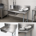 Thumbnail image #3 for BK Resources 72-Inch Straight Soiled Dishtable with Right-to-Left Operation, Pre-Rinse Sink, and 10-Inch Backsplash