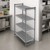 Thumbnail image #3 for Cambro Camshelving Basics Plus 4-Shelf Stationary Starter Shelving Unit, 18-Inch Deep x 60-Inch Long x 64-Inch High, Vented, Brushed Graphite